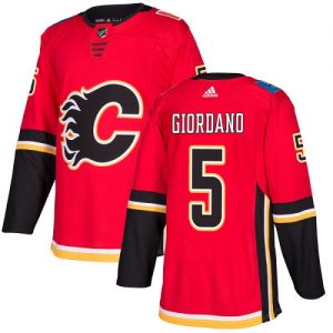 Lasten NHL Calgary Flames Pelipaita 5 Mark Giordano Authentic Punainen  Koti